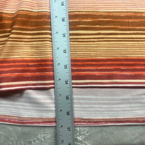 NWT L.L.Bean Women's S Reg Everyday SunSmart Tee Pink Orange Striped UPF 50 - Picture 6 of 7